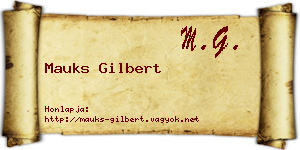 Mauks Gilbert névjegykártya
